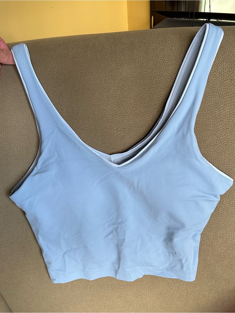 Athleta Transcend Tipped V Crop Sports Bra A-C